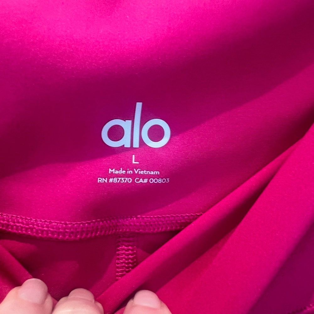 Alo Yoga Airlift Legging 7/8 Length Size Large Pink - Picture 3 of 6